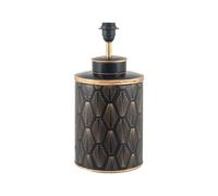 Hand painted Iron Black and Gold Art Deco Pattern Table Lamp Base black/gold-coloured
