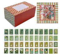 Hand-Painted Mahjong Tiles Set, 160 Unique Acrylic Tiles with Vibrant Art, American Mah Jongg Sets, Unique Creative Color Tile, Durable & Portable, For Family and Friends Gathering Games