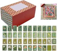 Hand-Painted Mahjong Tiles Set, American Mahjong Tile Set, 160 Unique Acrylic Tiles with Vibrant Art, Durable & Portable, for Game Lovers & Art Collectors