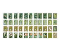 Hand-Painted Mahjong Tiles Set, Portable Mahjong Game Set, New Luxury Creative American Tiles, 160 Unique Acrylic With Vibrant Art, for Game Lovers & Art Collectors