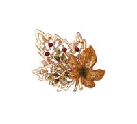 Hand-Painted Maple Leaf Brooch, Enamel Art Nouveau Leaf Pin for Women, Vintage Botanical Jewelry Accessory for Coat Dress Scarf