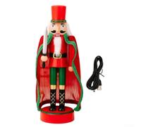 Hand Painted Nutcracker Figures Christmas Ornaments Traditional German Xmas Decor Statues for Mantelpiece Display 30cm(A)