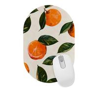 Hand-painted Orange Desktop Mouse Pad, Lightweight Non-Slip Computer Mouse Pad 11" x 7.1" for Home School and Office
