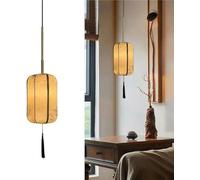 Hand-Painted Oriental Fabric Lamp with Tassel - Cream Table Light for Bedroom, Living Room, Home Office, Tea House Decor - Elegant Lighting for Stylish Ambiance.