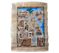 Hand-painted Papyrus Maps of Ancient Egypt, Journey Through the Ages, Rich History and Treasures, Explore Egypt's Past through, 13x17 Inches