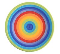 Hand Painted Rainbow Stripe Ceramic 18 cm Side Plate
