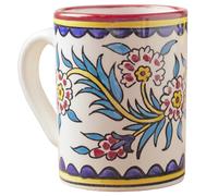 Hand Painted Red Floral Mug