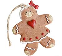 Hand Painted Resin Cookie Man Ornament for Christmas Tree Hanging, Designed for Holiday Season Decorations (Charity Donation)