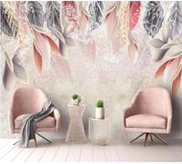 Hand Painted Retro Watercolour Flowers Simple 3D Wallpaper Silky Texture Home Study Office Grey Dining Room Sofa Bedroom Living Room TV Backdrop-300cm×210cm