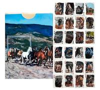 Hand-Painted Rodeo Legends Card Deck: 54 Cards, Wild Vintage Western Cowboys Playing Cards, Retro Western Theme Deck, Unique Gifts for Poker Enthusiasts, Collectors (1pcs)