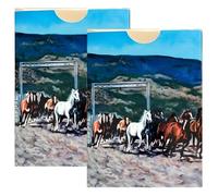 Hand-Painted Rodeo Legends Card Deck: 54 Cards, Wild Vintage Western Cowboys Playing Cards, Retro Western Theme Deck, Unique Gifts for Poker Enthusiasts, Collectors (2pcs)