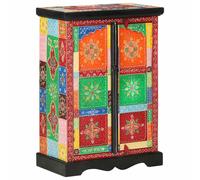 Hand Painted Sideboard with Doors Cabinet Cupboard Solid Wood Mango vidaXL