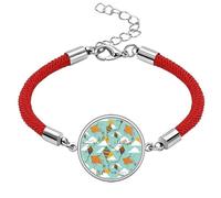 Hand Painted Simple Geometry Kite Pattern Lucky Red String Bracelet Rope Bracelet Handmade