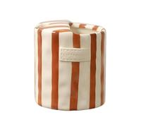 Hand-Painted Striped Ceramic Coffee Mug 10oz, Retro Striped Hand-Painted Ceramic Mark Hand-Held Cup, Heat-Resistant Non-Slip Porcelain Mug for Coffee Tea Milk Latte, Home Kitchen Dining Gift (Brown)