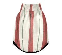 Hand Painted Striped Pattern Warm Dog Coat, Adjustable Durable Doggie Winter Jacket Reversible Cozy Puppy Cold Weather Apparel from Small to Large Breed