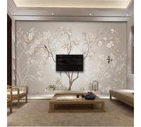 Hand Painted Vintage Trees Flowers Flying Birds 3D Wallpaper Luxury Home Dining Decor Paste Sofa Living Room The Wall for Bedroom Mural-300cm×210cm