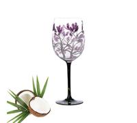 Hand-Painted Wine Glasses - 7 x 22 cm Glass Crystal Wine Glass | Luxury Instagrams Style for Home - Seasonal Decoration Stained Wine Glass, Heat Resistant 0-80°C, 450 ml Elegant Drinking