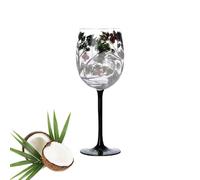 Hand Painted Wine Glasses - 7x22cm Four Seasons Tree Glassware | Artistic Hand Painted Glasses for White Wines Cocktails, Decorative Glassware Set for Home Dining Parties