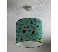hand painting abstract ancient egypt horus eye signs ceiling lamp shade Benjamin Tate Design Natural One Size