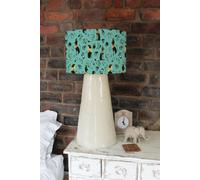 hand painting abstract ancient egypt horus eye signs ceiling lamp shade Benjamin Tate Design Natural One Size
