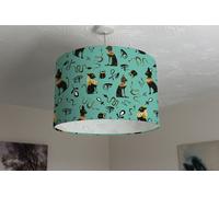 hand painting abstract ancient egypt horus eye signs ceiling lamp shade Benjamin Tate Design Natural One Size