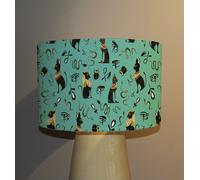 hand painting abstract ancient egypt horus eye signs ceiling lamp shade Benjamin Tate Design Natural One Size