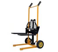 Hand Pallet Stacker Manual Fork Lift Truck 200 kg Capacity, High Lift, Spring-Loaded Bottle Jack, Hydraulic Foot Pump - Compact, Durable for Domestic & Industrial Use