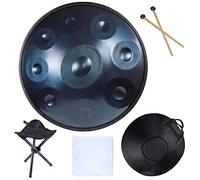 Hand-pan Drum 9 10 12 Notes 22 Inch Steel Tongue Drum with Soft Bag, 440HZ In D Minor, Percussion for Sound Healing, Personal Meditation