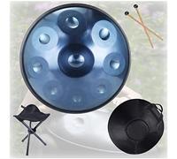 Hand-pan Drum Hand Pan Drum Tongue Drum 9 10 12 Notes Handpan Drum D Minor Percussion Instrument Hand Drum Yoga Meditation Beginner With Carrying Bag Drumsticks,Blue,12 Notes