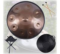 Hand-pan Drum Hand Pan Drum Tongue Drum 9 10 12 Notes Handpan Drum D Minor Percussion Instrument Hand Drum Yoga Meditation Beginner With Carrying Bag Drumsticks,Gold,9 Notes
