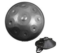 Hand Pan Drum In D Minor Handpan 9 Notes 22 inch Steel Hand Drum with Soft Hand Pan Bag for Music And Sound Healing Religion Yoga Zen Tea (Color : Gray)