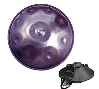 Hand Pan Drum In D Minor Handpan 9 Notes 22 inch Steel Hand Drum with Soft Hand Pan Bag for Music And Sound Healing Religion Yoga Zen Tea (Color : Purple)