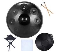 Hand Pan Drum Tongue Drum 6 Notes Steel Handpan Drum D Minor Professional Percussion Instrument Hand Drum Yoga Meditation Beginner with Carrying Bag Drumsticks
