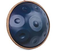 Hand Pan Harmonic, Steel Drum in D Minor 9 Notes 22 Inches 440 HZ, Hand Drum Percussion with Soft Hand Pan Bag, 2 Mallets and Stand, Blue