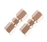 Hand Parking Brake Lever Repair Cable Car Brake Line Fittings Universal Auto 3/16" Orifice Brass Compression Quality Fitting Connector Straight C5R9 Parking Brake Cable(2pcs)