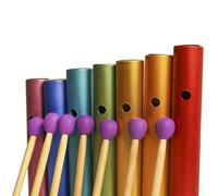 Hand Percussion Instrument Set, Wah-Wah Tube Kit, 7 Pieces, 512Hz-960Hz, Relaxation Music Therapy for Stress Relief and Happiness