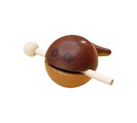 Hand Percussion Instruments, Chinese Fish Wooden Drum, Knock Instrument, Toy Drum Decoration for Meditation Work Travel Outdoor Living Room