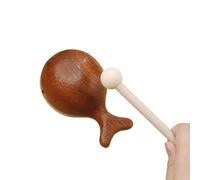 Hand Percussion Instruments - Wood Fish Temple Block,Wooden Percussion Toy Instrument Fish Drum Ornament For Desk Home Cabinets Meditation Women Men Work Travel