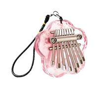 Hand Piano 8 Key Portable Acrylic Translucent Flower with Lanyard