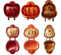Hand Pie Mold Set of 3, Apple, AcornPumpkin Party Potluck Hand Shake Pie Mold AppleCookie Cutter Thanksgiving Pastry Tools AccessoriesMini Pie Dough Press Tool Pastry Press Pocket PieMold