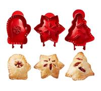 Hand Pie Molds - 3-Piece Non-Stick Dough Presser Set | Reusable Baking Supplies for Cookies, Pastries, Turnovers | Holiday Kitchen Tools for Halloween, Christmas, Thanksgiving, Fall Party at Home