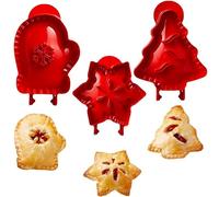 Hand Pie Molds for Baking, Mini Christmas Dough Press & Pastry Molds Set, Festive Pocket Pie Maker for Cookies, Pastries, and Holiday Party Treats(#A)