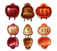 Hand Pie Molds for Baking Reusable Cake Mold One-Press Hand Pies Maker Mini Hands Dough Presser Pocket Pie Molds Apple Pumpkin Christmas Tree Shape Pocket Cookie Mold Kits for Xmas Party Home Potluck