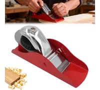 Hand Planers for Woodworking, Adjustable Manual Wood Planer with Stainless Steel and Ergonomic Handle, Door Planer for Wood DIY Crafting, Trimming, Carving, Edge Rounding (Red)