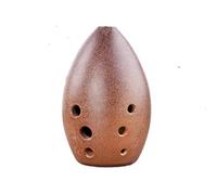 Hand Polished Fired 8 Holes Antique Clay Xun Musical Instrument Beginner Ceramic Xun Chinese Ocarina (Color : F key brown)