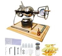 Hand Popcorn Maker Popcorn Machine Hand Popcorn Cannon 304 Stainless Steel Popcorn Machine Home Retro High Pressure Popcorn Maker, Puffed Rice Maker for Home Party (260ml)