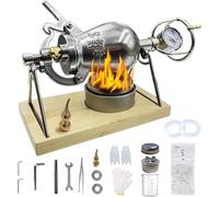 Hand popcornmaschineHand Popcorn Machine, Chinese Traditional Popcorn Maker, Stainless Steel Mini Popcorn Pot, Small Popcorn Cannon for Family Gathering Party Fun(360ml) (260ml)