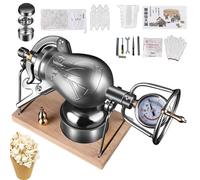 Hand popcornmaschineStainless Steel Chinese Popcorn Cannon Popcorn Machines for Home Popcorn Popper Stovetop Vintage Popcorn Machine Healthy Puffed Rice Maker (Color : 328ml) (268ml)