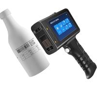 Hand Portable Inkjet Printer,Printing height 2-12.7mm, waterproof and drop-proof with HD LED Touch Screen for QR-Code Barcode UPC Production Date Logo Batch Number,N