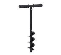 Hand Post Hole Digger - 24'' x 4" Earth Garden Auger Drill, Non-Slip Handle, Spiral Drill Planter Bit for Planting Trees, Seedlings, Deep Cultivating, Digging Weeds Roots
